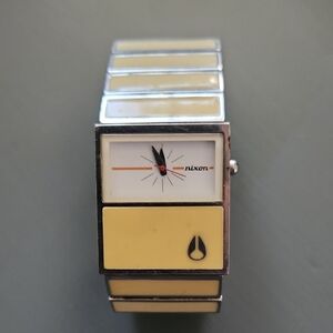 Nixon Yellow and Silver Wearable Watch